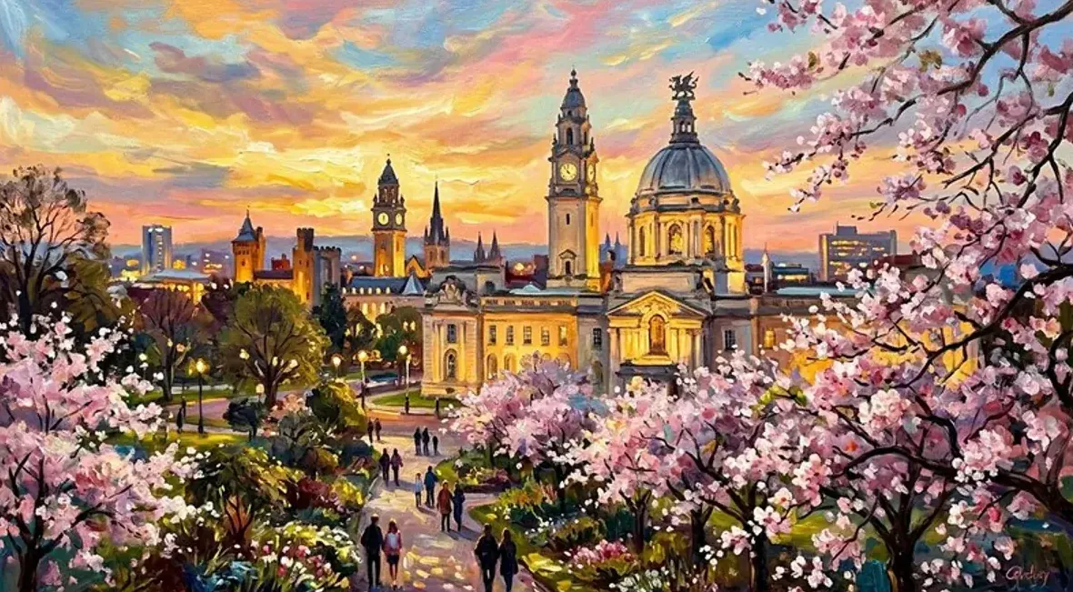 Cardiff Rathaus Buergerinstitut Wales Hauptstadt Skyline 3