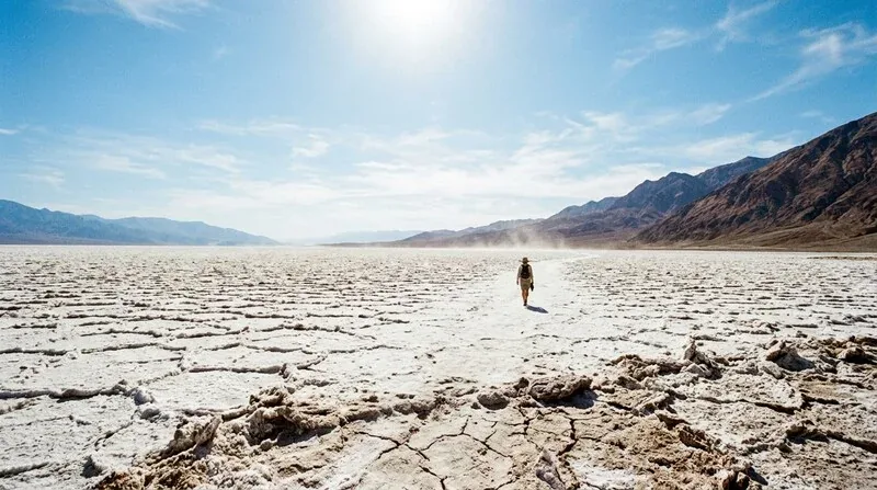 Death Valley Salzflaechen Extreme Hitze Kalifornien Wueste Landschaft Naturaufnahmen Usa Reisefotografie
