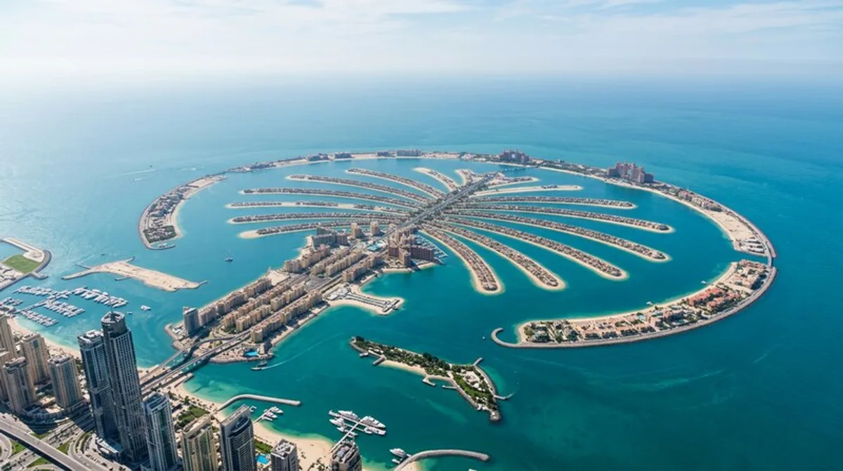 Dubai Palm Jumeirah Luftbild Meer