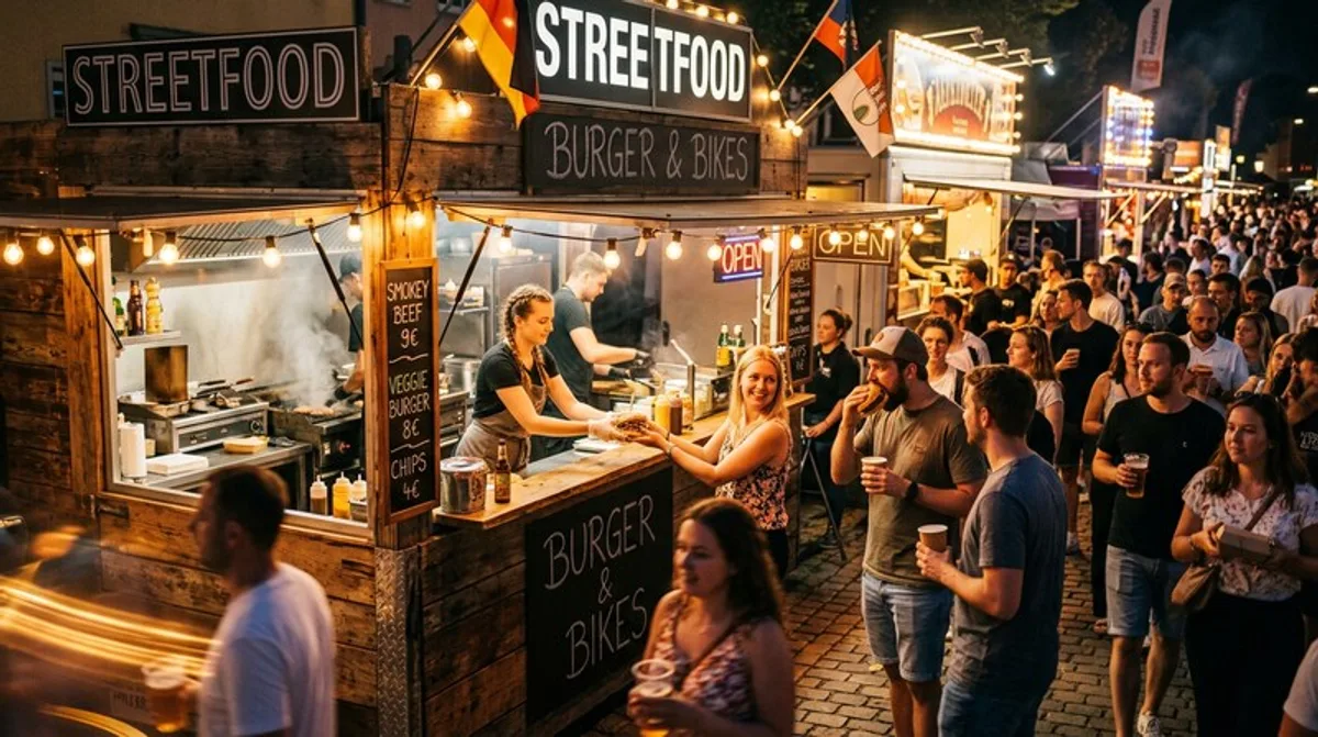 Festival Food Stand Streetfood Besucher Sommer