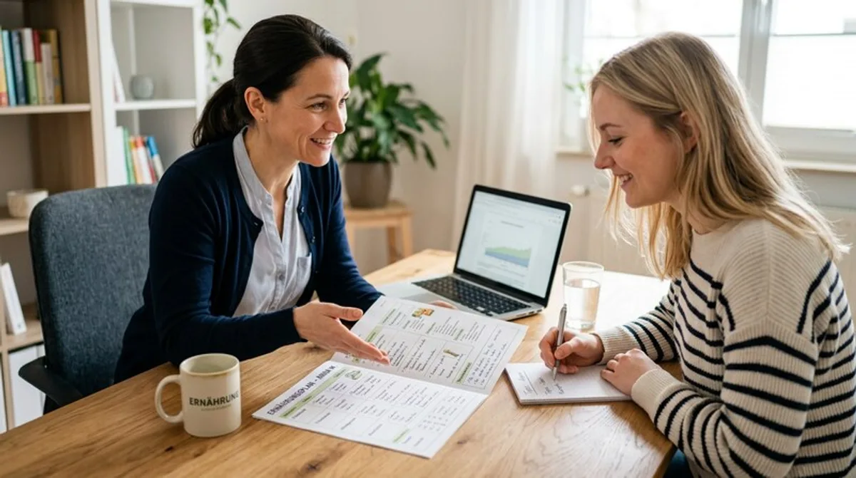 Geschaeftstreffen Buero Laptop Dokumenten Besprechung Workplace Teamwork