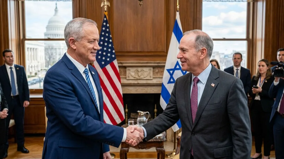 Handshake Diplomacy Usa Israel Fahnen Vereinigte Staaten Offizielles Treffen