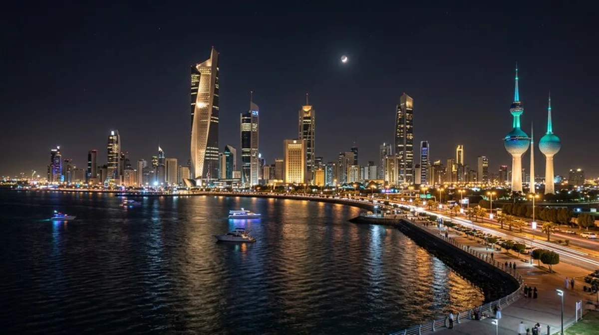 Kuwait City Skyline Wolkenkratzer Persischer Golf