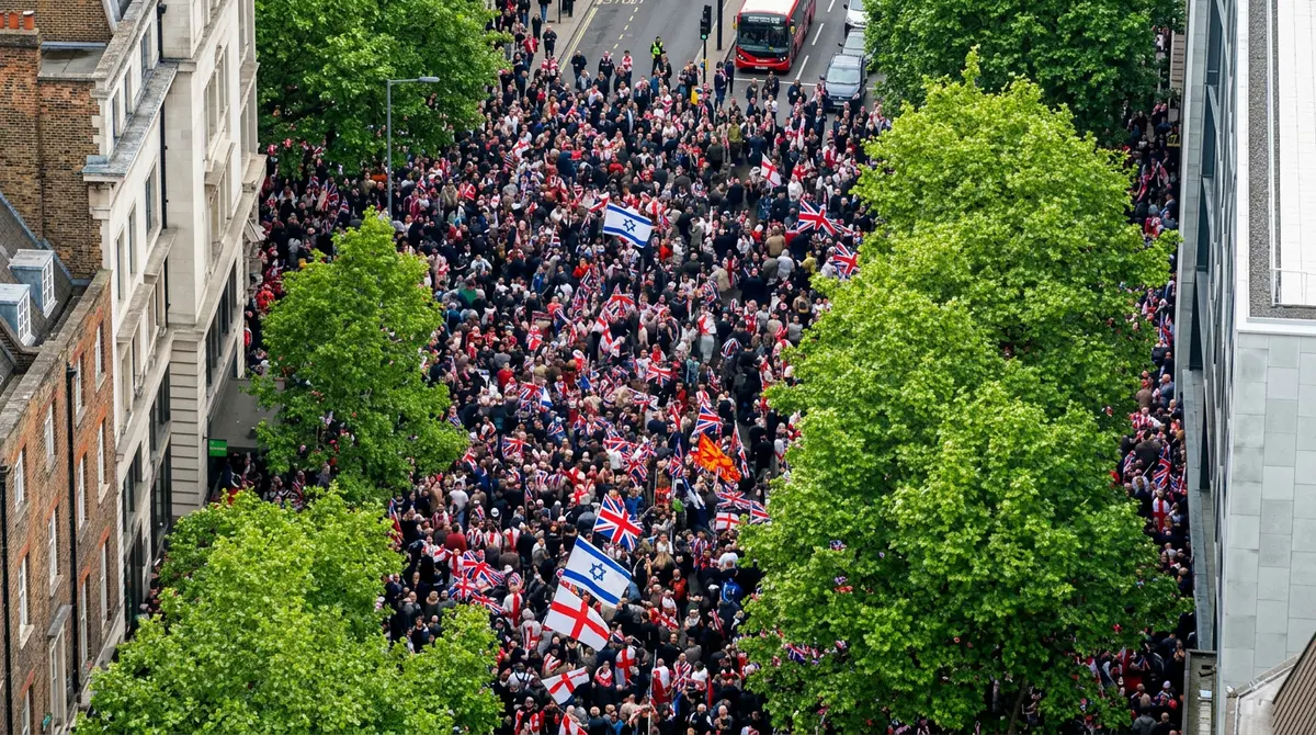 Zehntausende bei Rechtsaußen-Demo in London: Tommy Robinsons Unite the Kingdom-Kundgebung