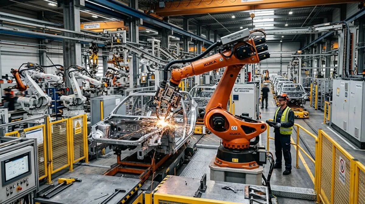 Maschinenbau Roboterarm Fabrik Produktion Automatisierung Industrie