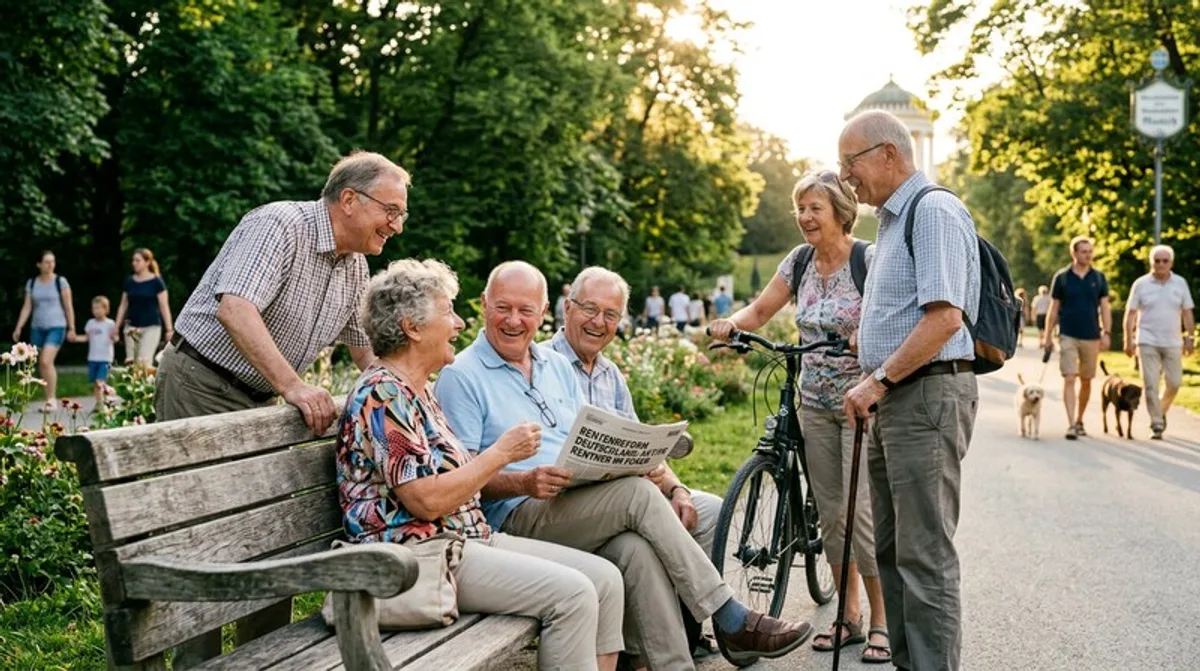 Rente Rentenreform Senioren Park Rentenpolitik Alter Deutschland